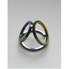 Тройное кольцо стальное разноцветное сталь