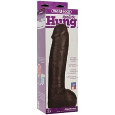 Насадка реалистик (30см) для системы Харнесс Vac-U-Lock™ - Realistic Hung - Chocolate