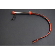 A whip with a chrome handle
