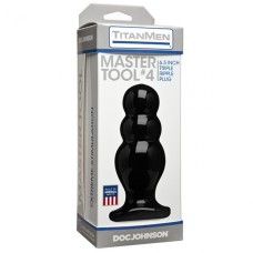 Анальная пробка черная фигурная Titanmen Tools - Master Tool #4 Doc Johnson