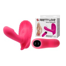 Клиторальный стимулятор с вагинальной пробкой на ДУ Pretty Love, c вибрацией, длина 10.00см, диаметр 6.00см
