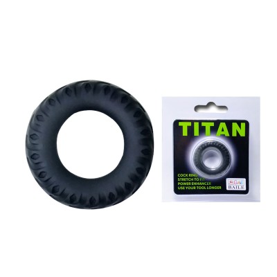 Эрекционное кольцо TITAN имитация автомобильной шины Baile, длина 0.00см, диаметр 4.00см
