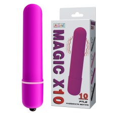 Вибромассажер пуля Magic X10 фиолетовая Baile, c вибрацией, длина 9.20см, диаметр 1.80см
