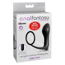 Ass-Gasm Cockring Vibrating Plug Анальная пробка с вибрацией с эрекционным кольцом Pipedream, c вибрацией