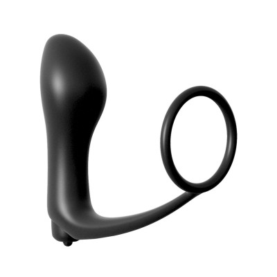 Ass-Gasm Cockring Vibrating Plug Анальная пробка с вибрацией с эрекционным кольцом Pipedream, c вибрацией