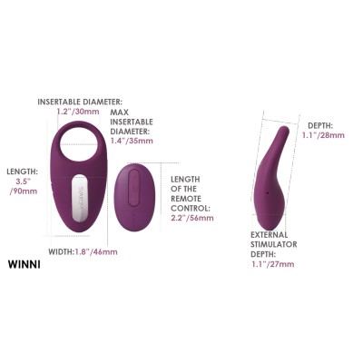 Winni Violet Эрекционное кольцо с вибрацией и пультом SVAKOM, c вибрацией Winni Violet Эрекционное кольцо с вибрацией и пультом SVAKOM, c вибрацией