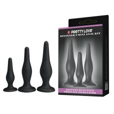 PrettyLove Mini Anal Kit Набор силиконовых анальных пробок для начинающих Pretty Love