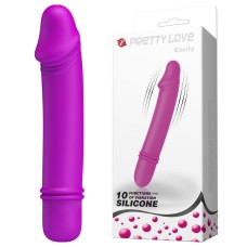 PrettyLove Emily Мини вибромассажер с выделенной головкой Pretty Love, c вибрацией, длина 12.70см, диаметр 2.50см