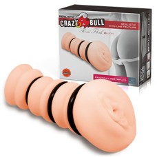 Crazy Bull Rossi Flesh 3D Мастурбатор вагина с утягивающими кольцами Baile, длина 14.00см, диаметр 5.00см