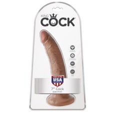 Фаллоимитатор на присоске загорелый King Cock 7 Pipedream, длина 17.80см, диаметр 3.80см
