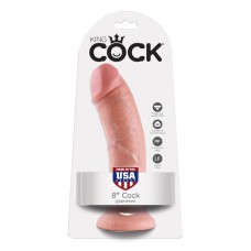 Фаллоимитатор на присоске телесный King Cock 8 Pipedream, длина 20.30см, диаметр 4.60см