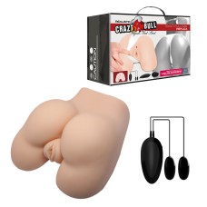 Мастурбатор вагина и анус с вибрацией Crazy Bull Vagina and Anal Baile, c вибрацией, длина 18.50см, диаметр 0.00см