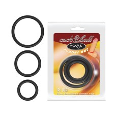 Набор Эрекционных колец Cock &amp Ball rings Rubber Set Baile, длина 0.00см, диаметр 0.00см