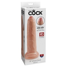 Фаллоимитатор на присоске необрезанный телесный King Cock 9 Uncut Cock Pipedream, длина 25.40см, диаметр 4.50см