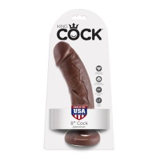 Фаллоимитатор на присоске коричневый King Cock 8 Cock Brown Pipedream, длина 20.30см, диаметр 4.60см