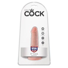 Фаллоимитатор на присоске телесный King Cock 5 Cock Flesh Pipedream, длина 14.00см, диаметр 3.30см