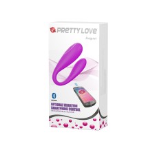 Вибромассажер-скобка для пар PrettyLove August Pretty Love, c вибрацией, длина 9.50см, диаметр 3.10см