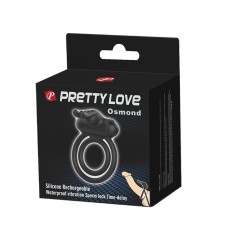 Двойное Эрекционное виброкольцо с клиторальным отростком Osmond Pretty Love, c вибрацией, длина 7.00см, диаметр 5.00см