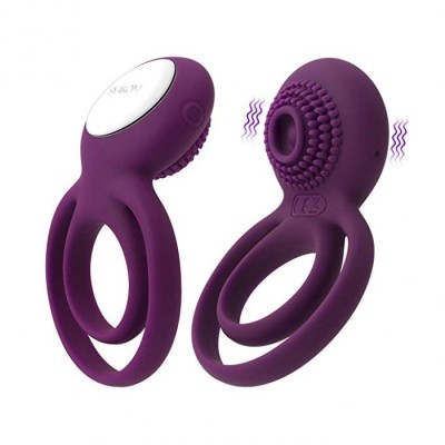 Tammy фиолетовое эрекционное виброкольцо с подхватом мошонки SVAKOM, c вибрацией