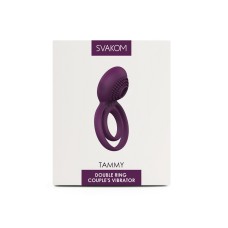 Tammy фиолетовое эрекционное виброкольцо с подхватом мошонки SVAKOM, c вибрацией