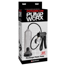 Вакуумная мужская помпа с датчиком давления Pump Worx Pro-Gauge Power Pump Pipedream, длина 21.60см, диаметр 2.50см