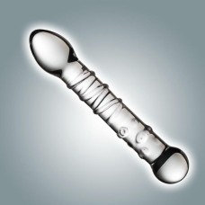 Нереалистичный фаллоимитатор из стекла 0087 BX DD  DD Джага-Джага, длина 19.50см, диаметр 2.80см