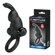 Эрекционное виброкольцо Vibrant Penis Ring I с клиторальным кроликом Pretty Love, c вибрацией, длина 11.30см, диаметр 0.00см