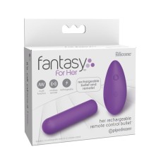 Мощная вибропуля с пультом ДУ Fantasy For Her Her Rechargeable Remote Control Bullet Pipedream, c вибрацией, длина 7.62см, диаметр 1.90см