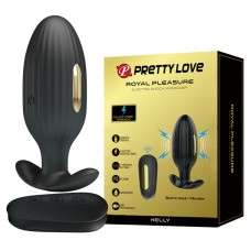 Анальная вибропробка с электростимуляцией и пультом ДУ Royal Pleasure Pretty Love, c вибрацией