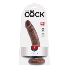 Фаллоимитатор на присоске King Cock 7 Cock - Brown коричневый Pipedream, длина 17.80см, диаметр 3.80см