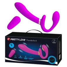 Thunderbird Безремневой страпон с электростимуляцией Pretty Love, c вибрацией, длина 22.50см, диаметр 0.00см