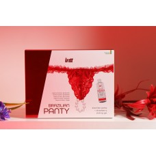 Набор Brazilian Panty Sliding Gel Strawberry + повязка (красная) Intt, длина 0.00см, диаметр 0.00см