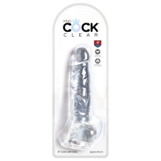 Прозрачный фаллоимитатор с мошонкой King Cock Clear 8 Pipedream, длина 0.00см, диаметр 0.00см