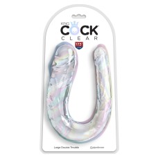 Двусторонний фаллоимитатор King Cock Clear, Double Trouble, прозрачный Pipedream, длина 44.00см, диаметр 5.40см