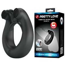 Эрекционное виброкольцо Dahlia Pretty Love, c вибрацией, длина 7.60см, диаметр 3.80см