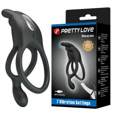 Эрекционное виброкольцо Pretty Love, c вибрацией, длина 12.10см, диаметр 3.40см