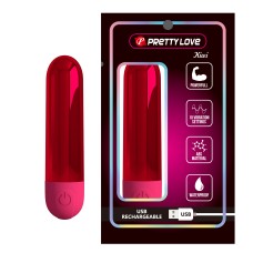 Вибропуля Kiwi, красная Pretty Love, c вибрацией, длина 8.00см, диаметр 1.80см