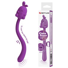 Мини-вибростимулятор Cute Bunny, фиолетовый Pretty Love, c вибрацией, длина 14.20см, диаметр 1.20см