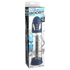 Помпа вакуумная автоматическая мужская Max Boost Pro Flow, синяя Pipedream, c вибрацией, длина 30.00см, диаметр 3.00см