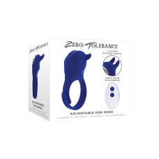 Эрекционное вибро-кольцо с клиторальной подушечкой и пультом ДУ Adjustable Fun Ring Evolved, c вибрацией, длина 10.95см, диаметр 2.54см