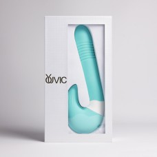 Вибростимулятор зоны G, 2 в 1, бирюзовый Youvic, c вибрацией, длина 23.90см, диаметр 0.00см