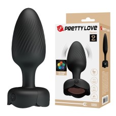 Анальная вибропробка с разноцветной подсветкой VARIAN Pretty Love, c вибрацией