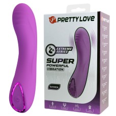 Массажёр с мощной вибрацией DJ DICK, фиолетовый Pretty Love, c вибрацией, длина 12.70см, диаметр 2.70см