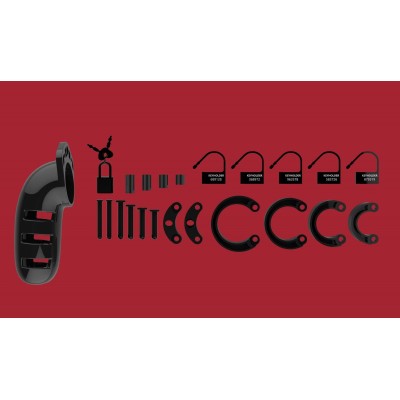 Черный мужской пояс верности Cock Cage Model 06 Chastity