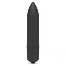 Черная вибропуля X-Basic Long Bullet 10 speeds - 9 см.