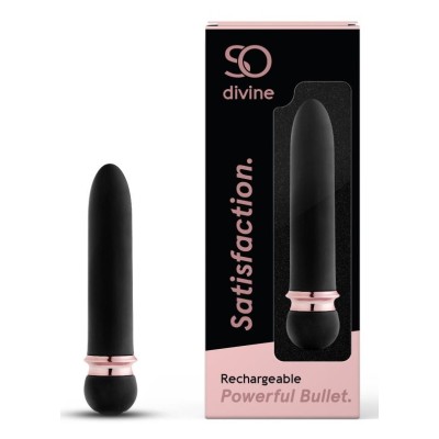 Черная вибропуля Satisfaction Powerful Bullet - 11,7 см.