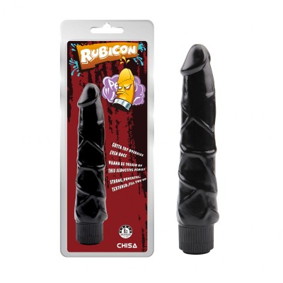 Черный вибратор-реалистик Ignite Vibrating Cock - 21,5 см.