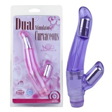 Фиолетовый вибростимулятор Dual Stimulator Curvaceous 