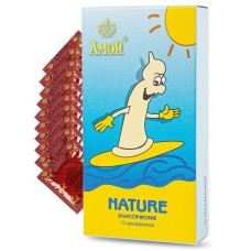 Классические презервативы AMOR Nature  Яркая линия  - 10 шт.