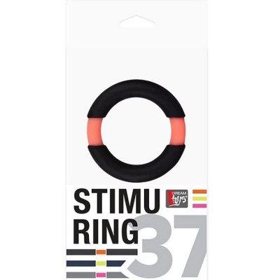 Черно-оранжевое эрекционное кольцо на пенис Neon Stimu